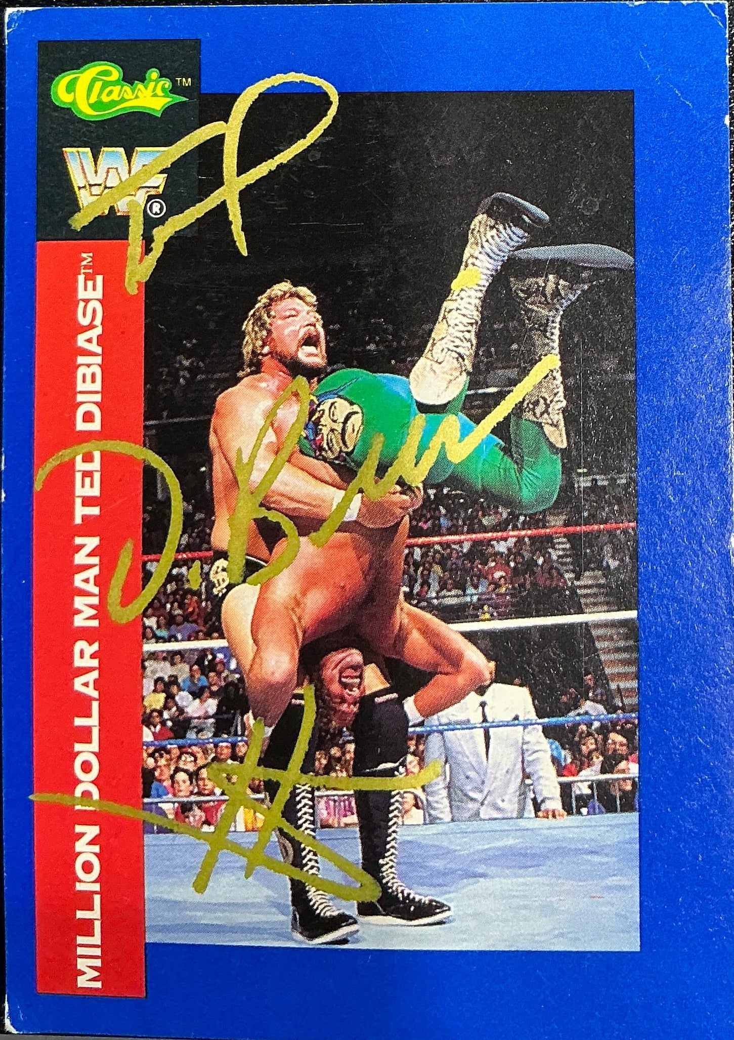 Consignment SR - Signed Million Dollar Man Ted DiBiase #144 Classic WWF Trading Card