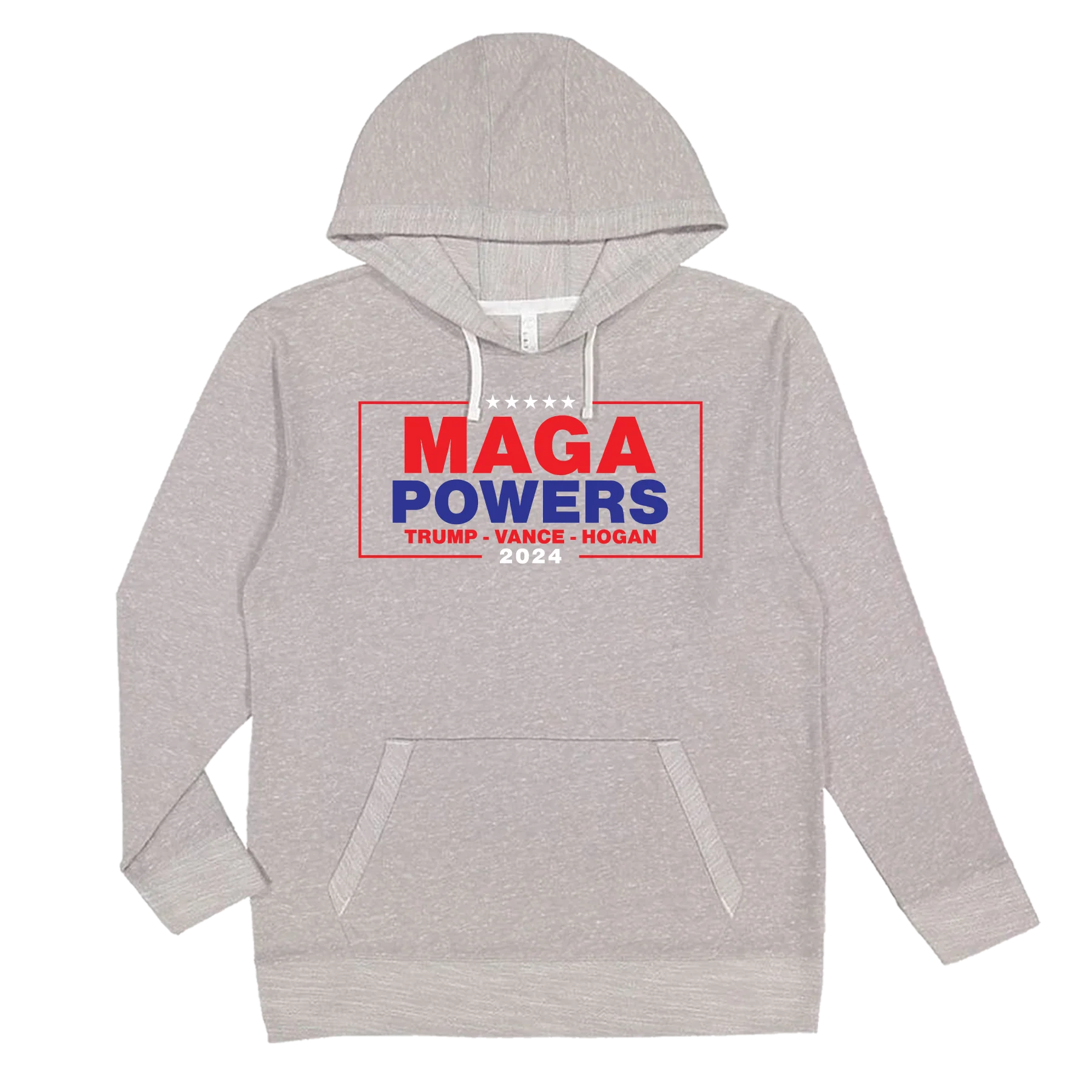 Gray MAGA Powers Adult Hoodie