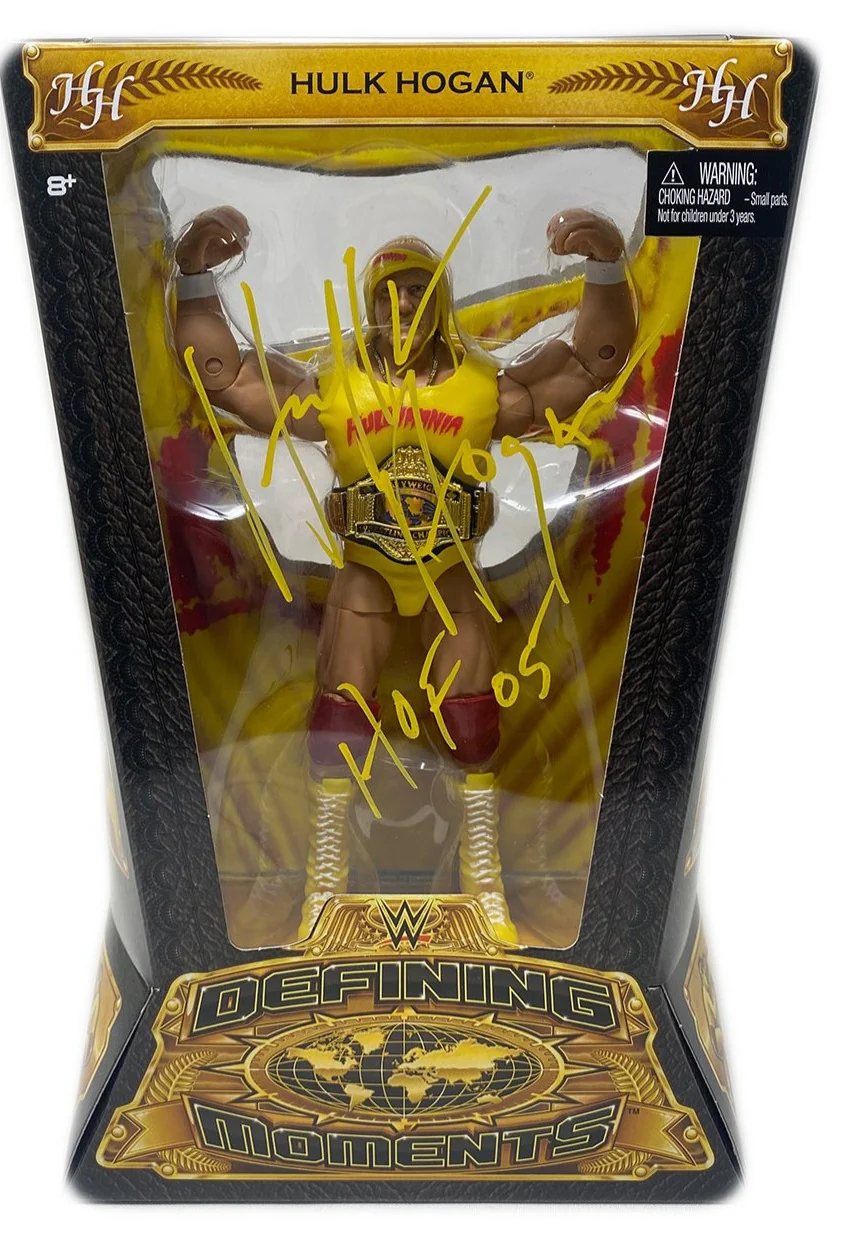 Hulk Hogan Signed Defining Moments WWE Action Figure - Image 2