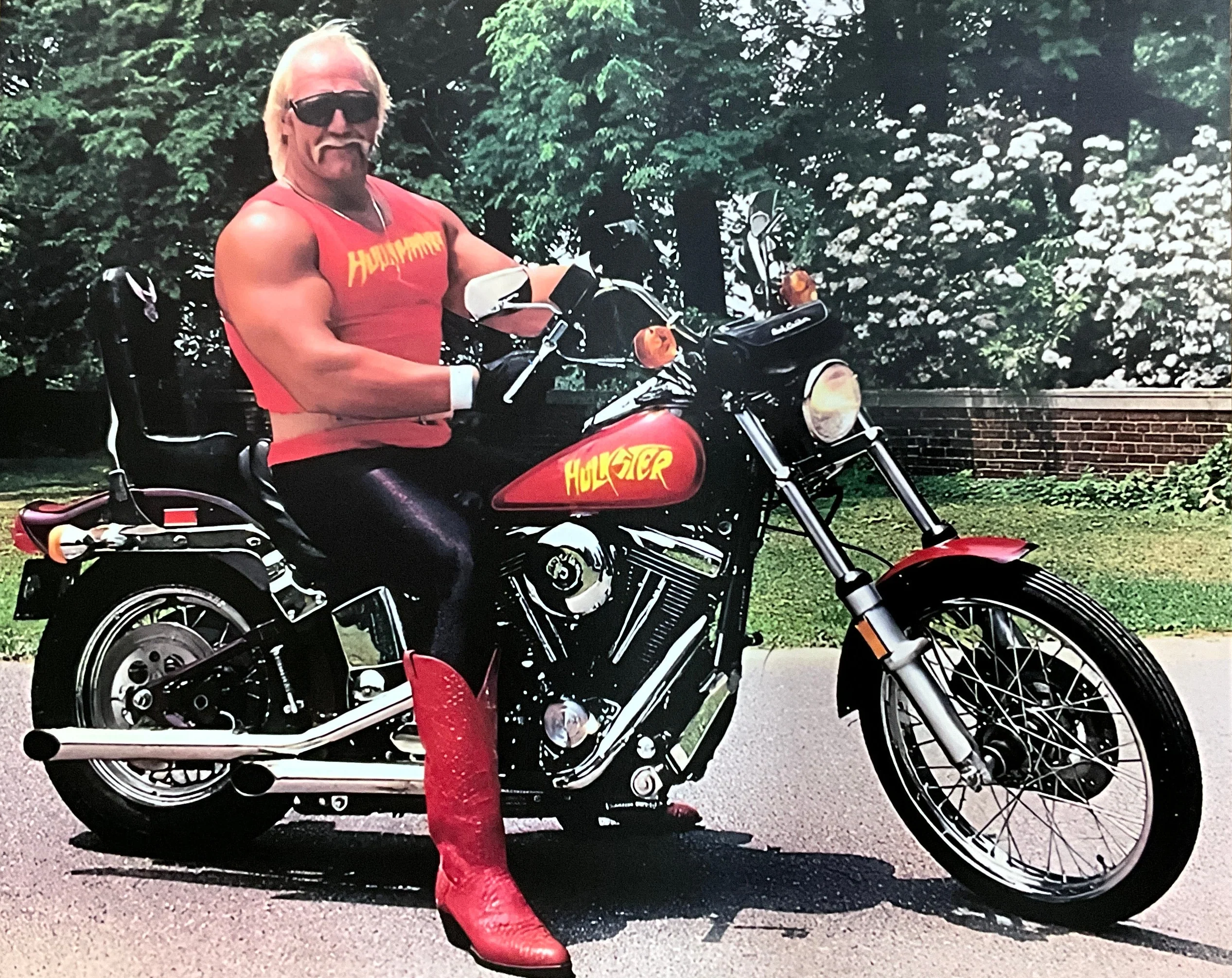 Hulkster Bike Red Boots 16x20 Poster UNSIGNED