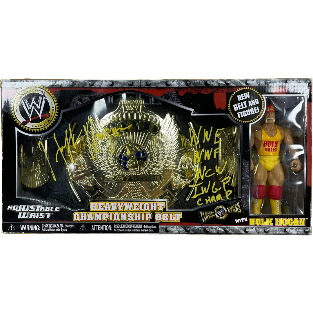 WWE Autographed Toy Heavyweight Belt W/ Figure