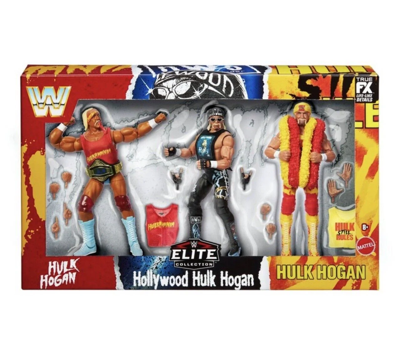 Signed WWE Elite Collection Hulkamania 40th Anniversary Action Figure Set 3pk Signed THREE Times - Image 2